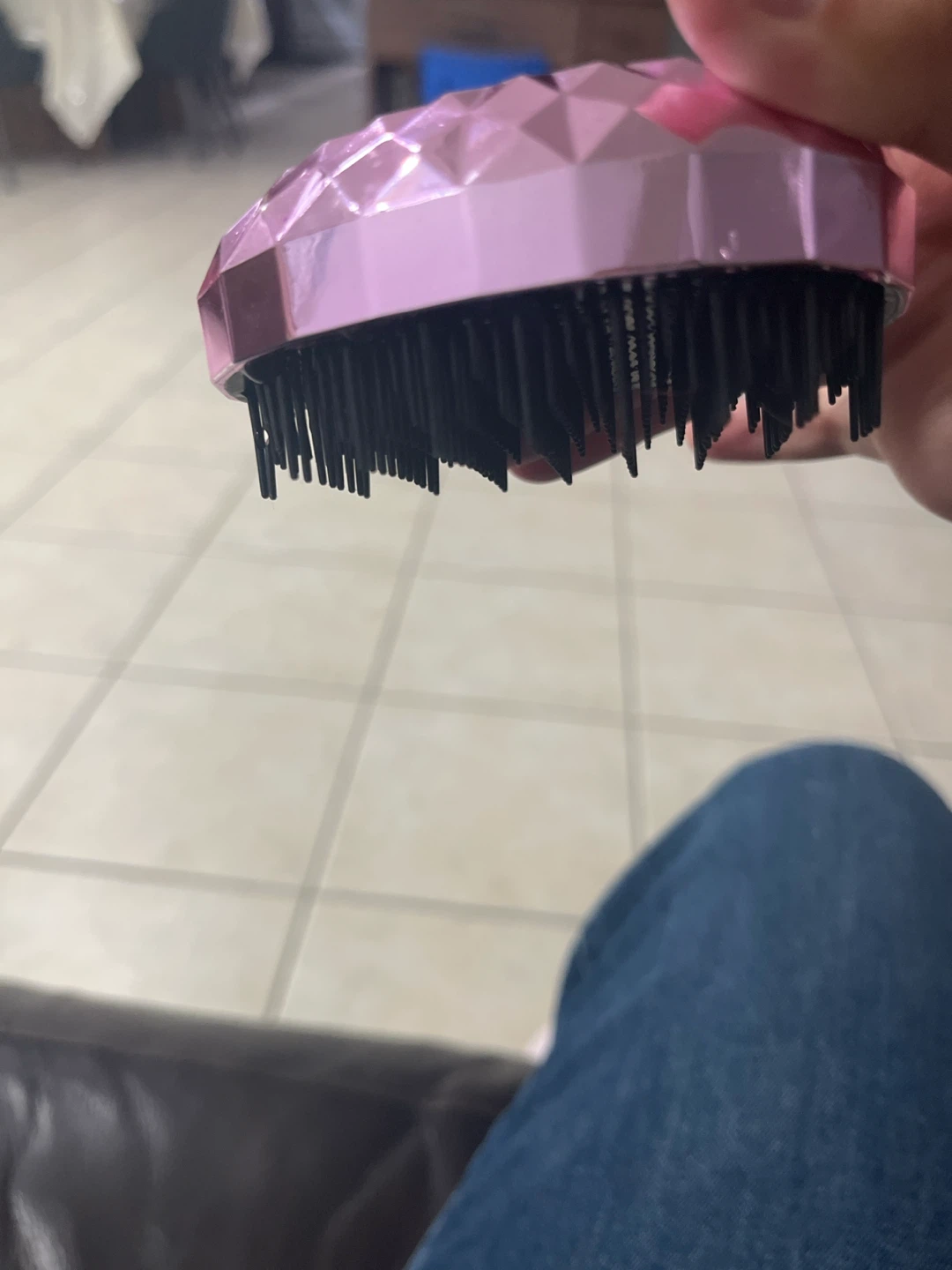 Pink Diamond Textured Detangling Hair Brush