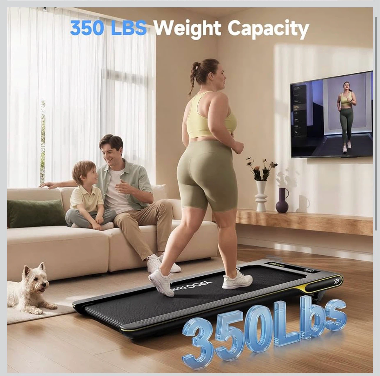 YPOO Walking Pad Treadmill with Incline - photo 3