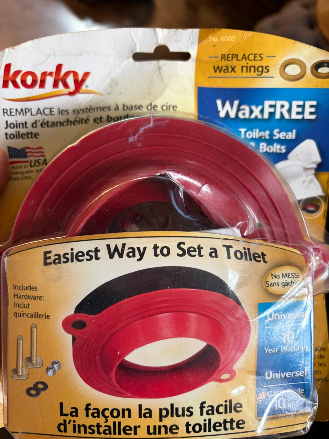 Korky WaxFREE Toilet Seal & Bolts No. 6000