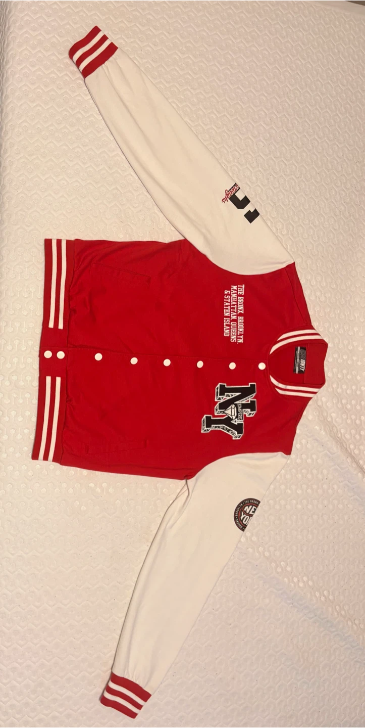 Red and White Varsity Jacket