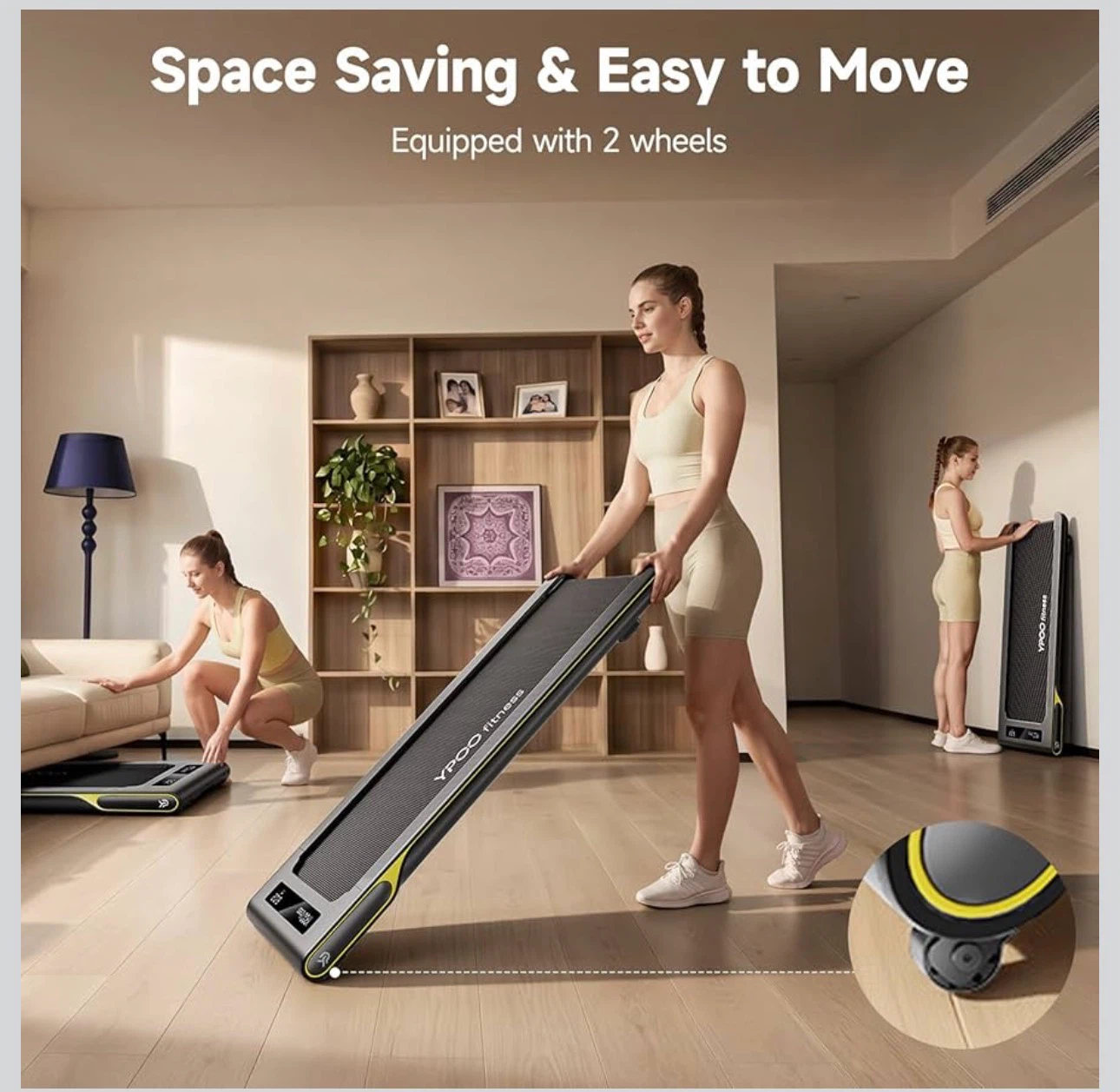 YPOO Fitness 350 LBS Ultra Slim Walking Pad Treadmill - photo 5