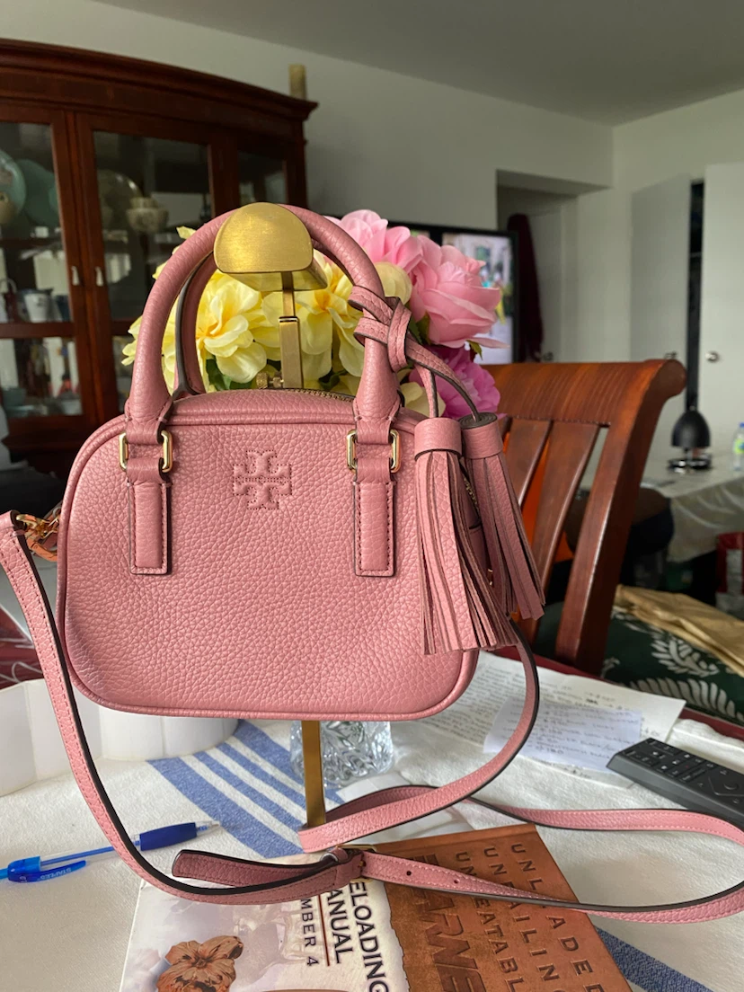 Tory Burch Pink Leather Mini Satchel Bag
