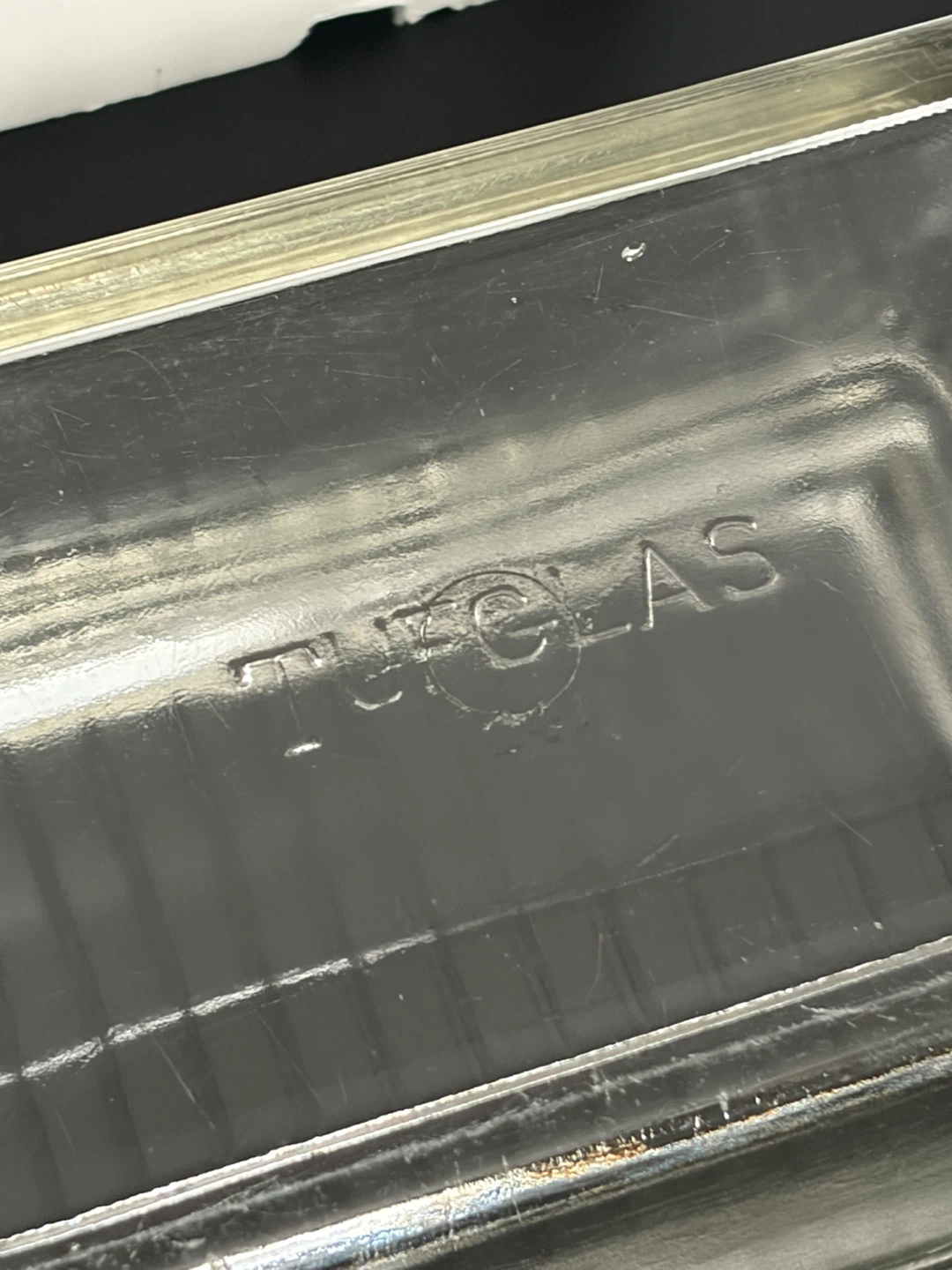 Tufglas Depression Era Butter Dish (chipped) - photo 3