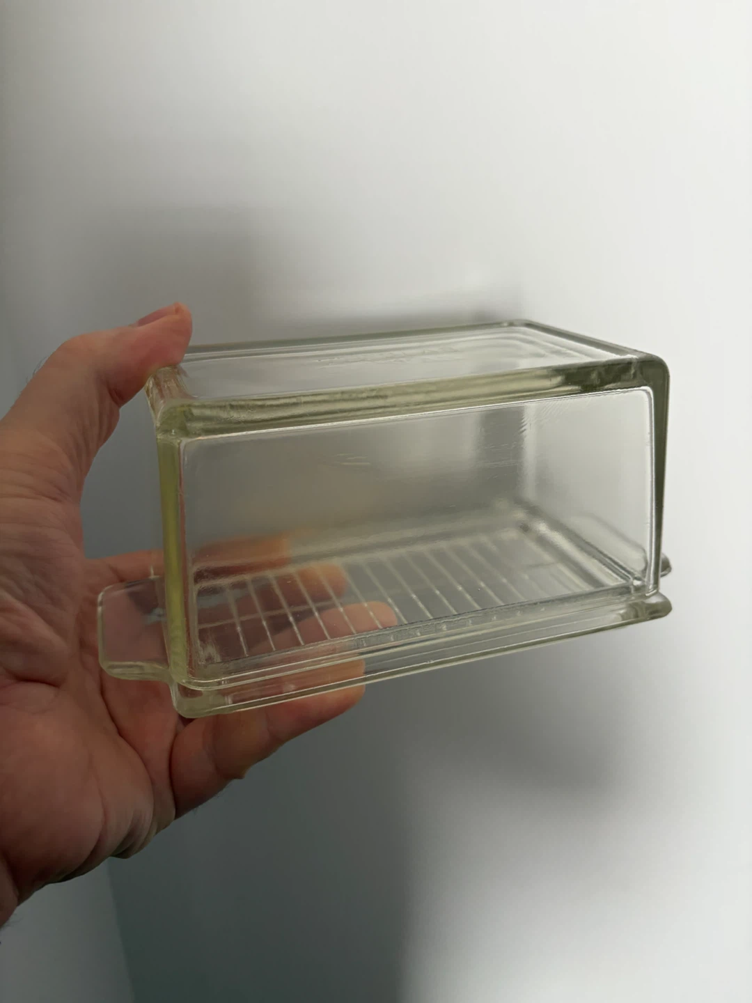 Tufglas Depression Era Butter Dish (chipped) - photo 4