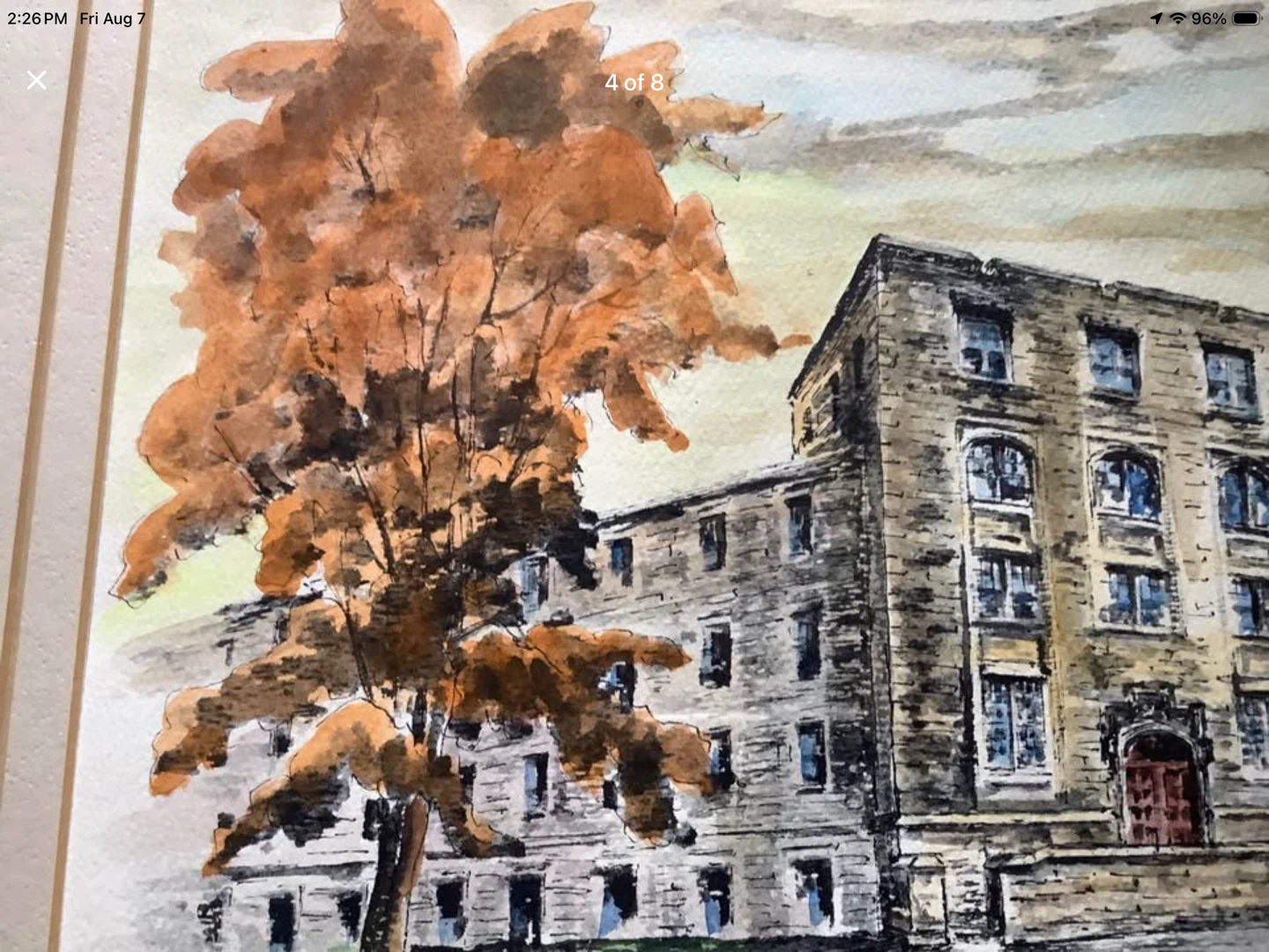 Vt Watercolour Ptg “Ann Baillie Residence KGH” Cdn Trudy Doyle 🐞 - photo 4