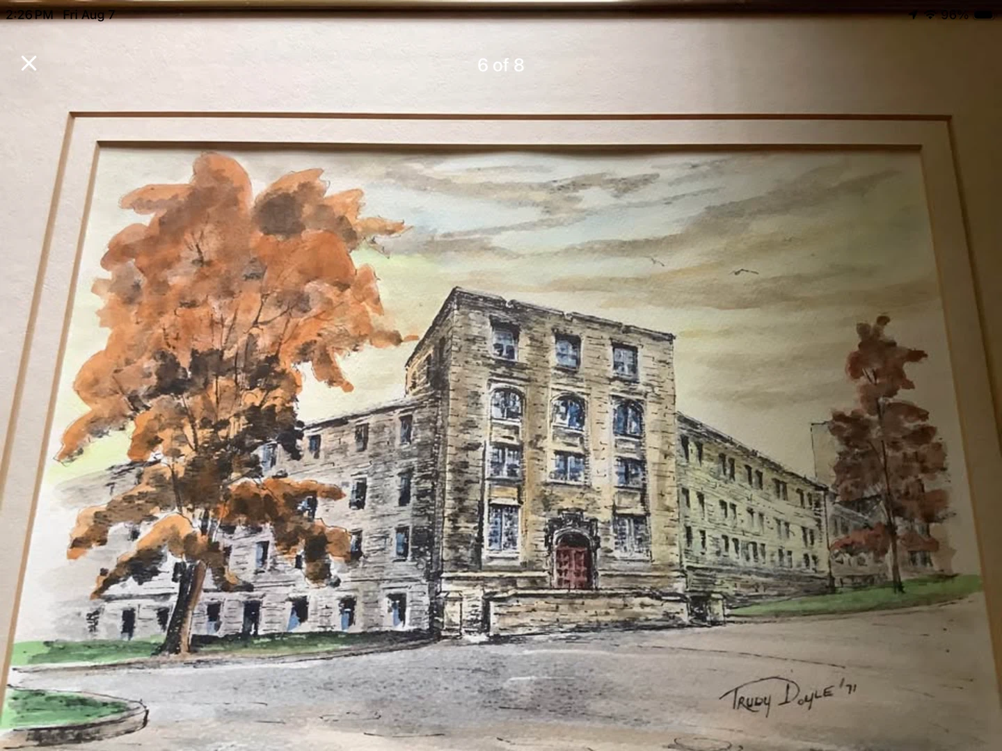 Vt Watercolour Ptg “Ann Baillie Residence KGH” Cdn Trudy Doyle 🐞 - photo 5