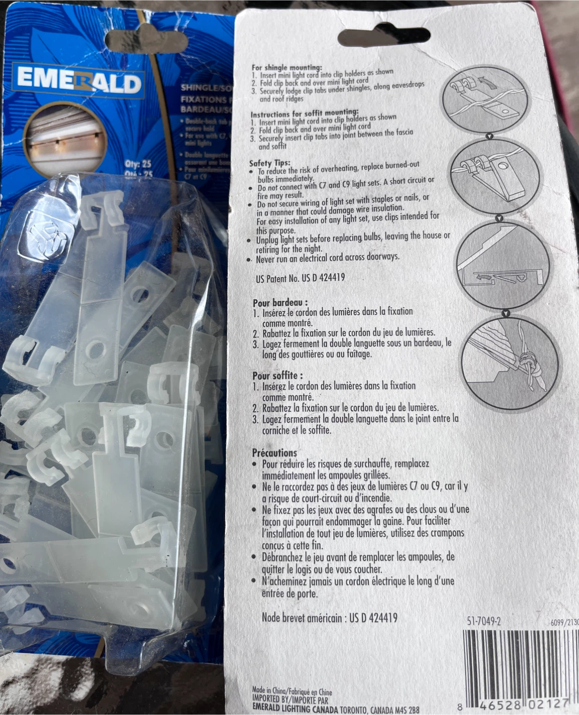 Emerald Shingle/Soffit Clip Fixations (2 Packs of 25) - photo 2