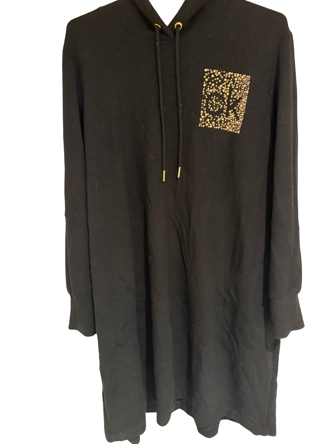 Calvin Klein Black Embellished Hoodie Dress - photo 2