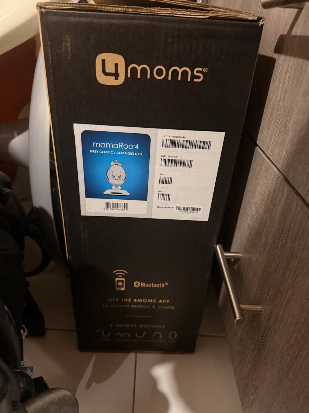 4moms mamaRoo4 Baby Swing - Grey Classic