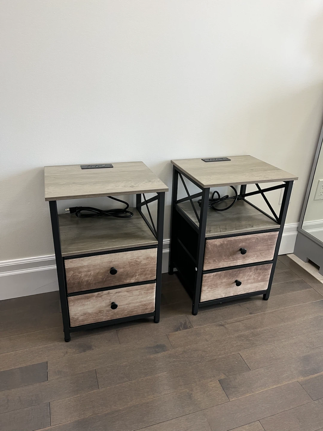 New Set of Greige Tables w/ Power & LED