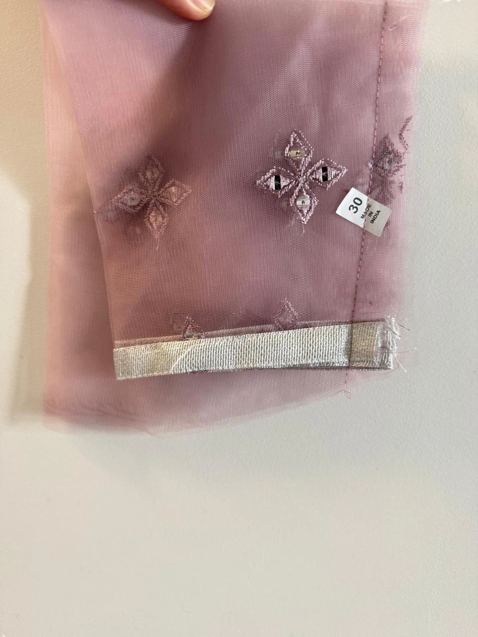 Purple Sequined Indian Blouse and Skirt Set - photo 5