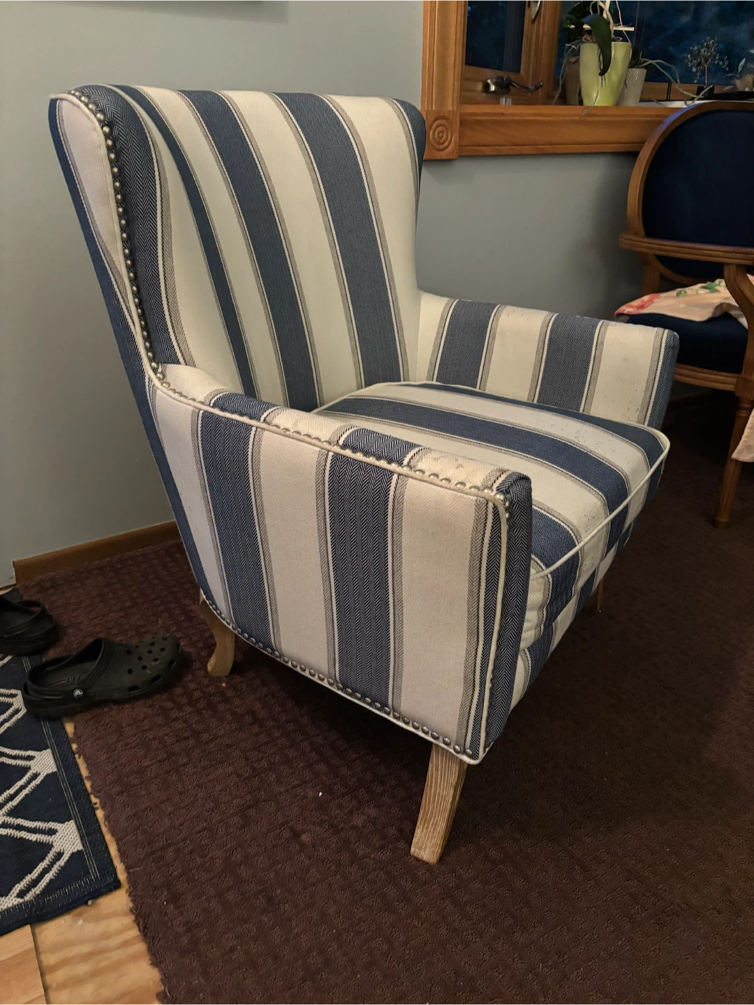 Striped Accent Chair