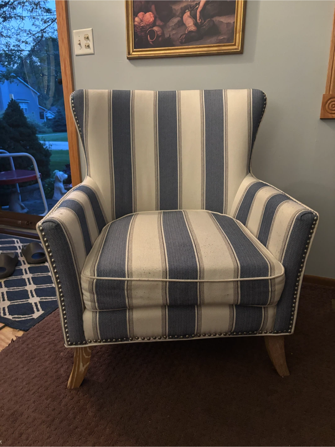 Striped Accent Chair - photo 2
