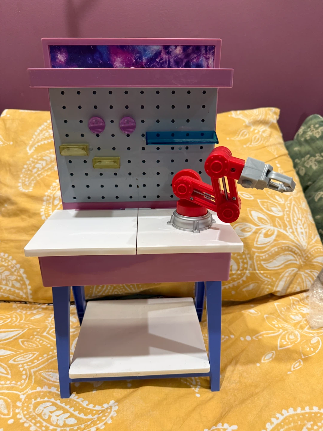 American Girl doll Science Lab Workbench with Robot Arm