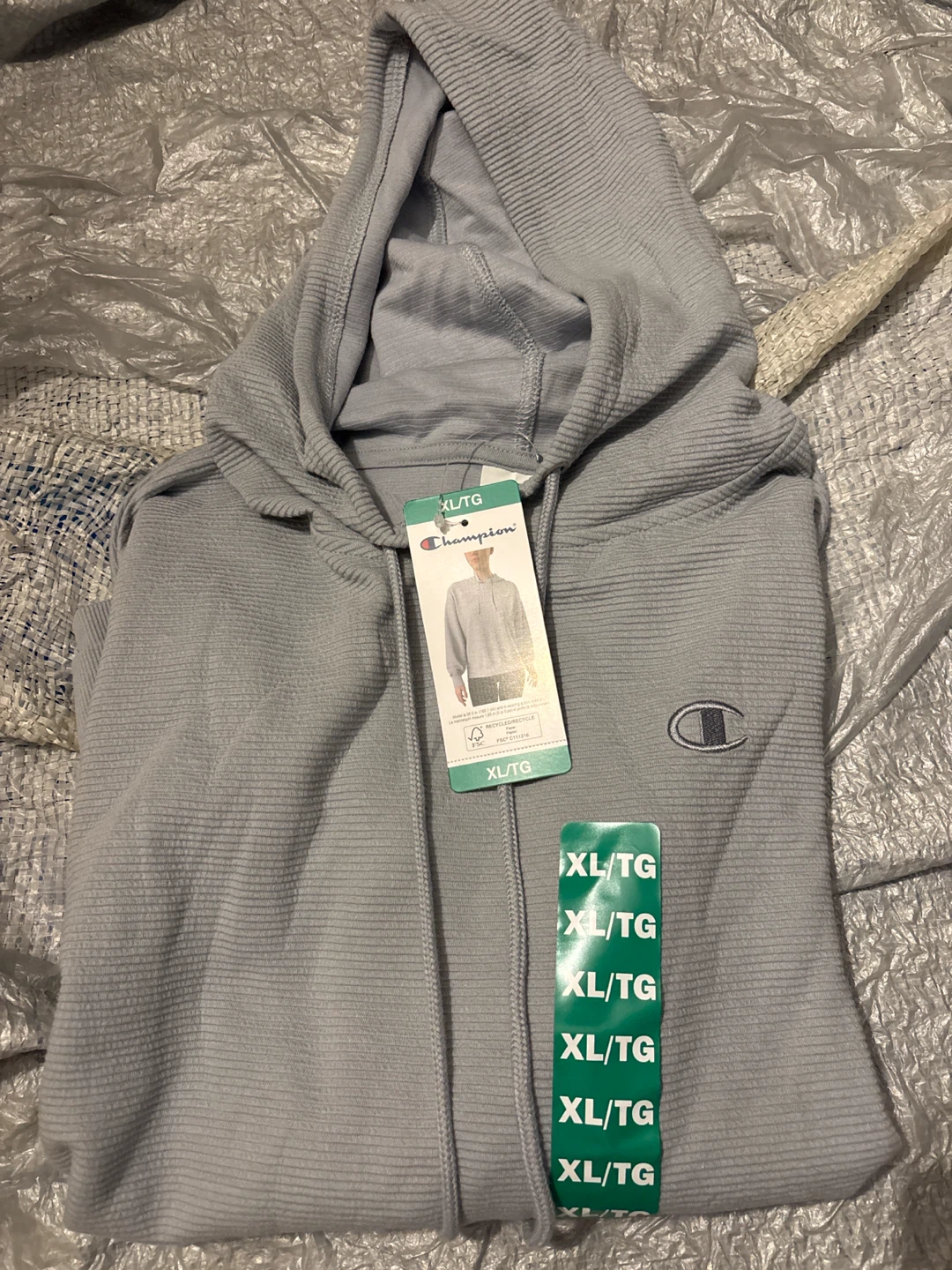 Champion Women's Grey Hoodie - XL/TG