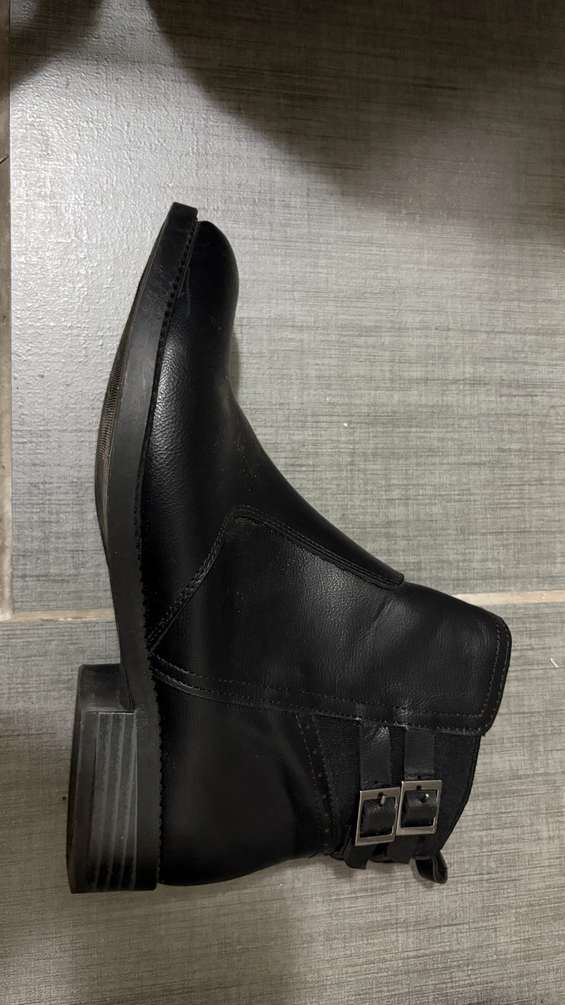 Black Buckle Detail Ankle Boots(size 37) - photo 3