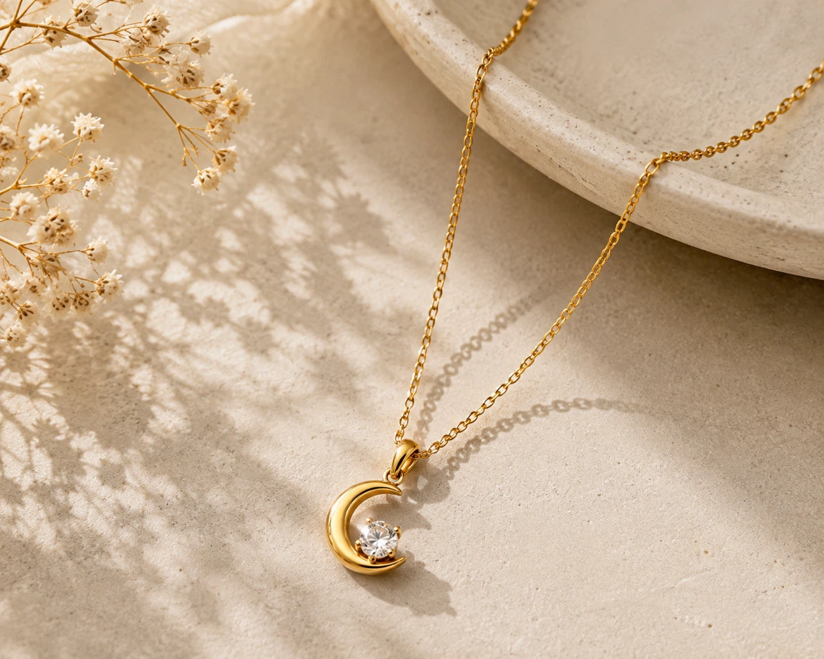 Gold-tone Necklace with Pendant