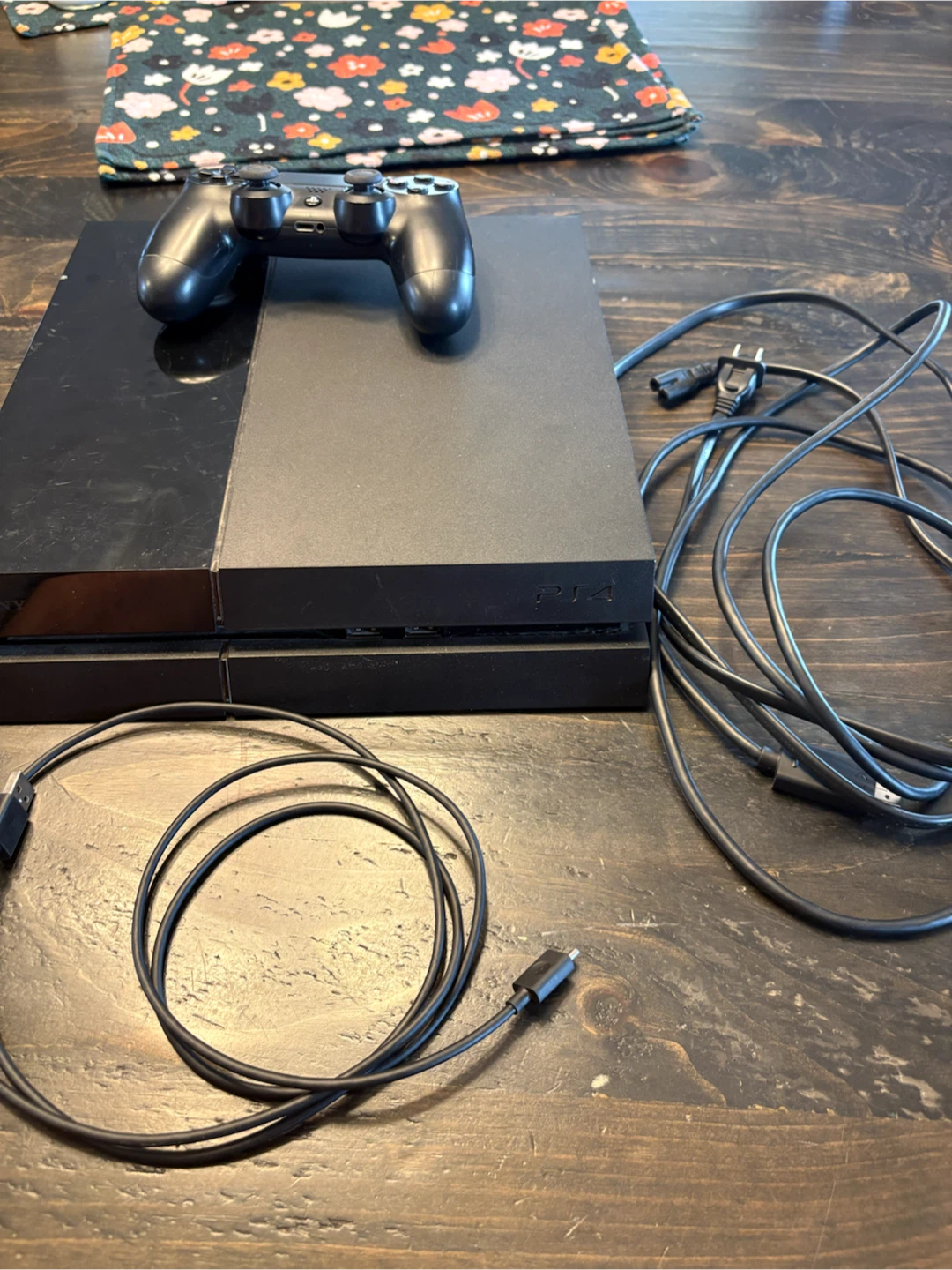 Sony PlayStation 4 Console with Controller and Cables