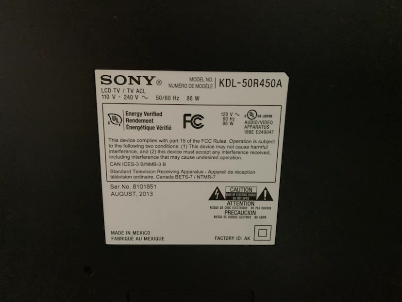 Sony 50" LCD TV - photo 3