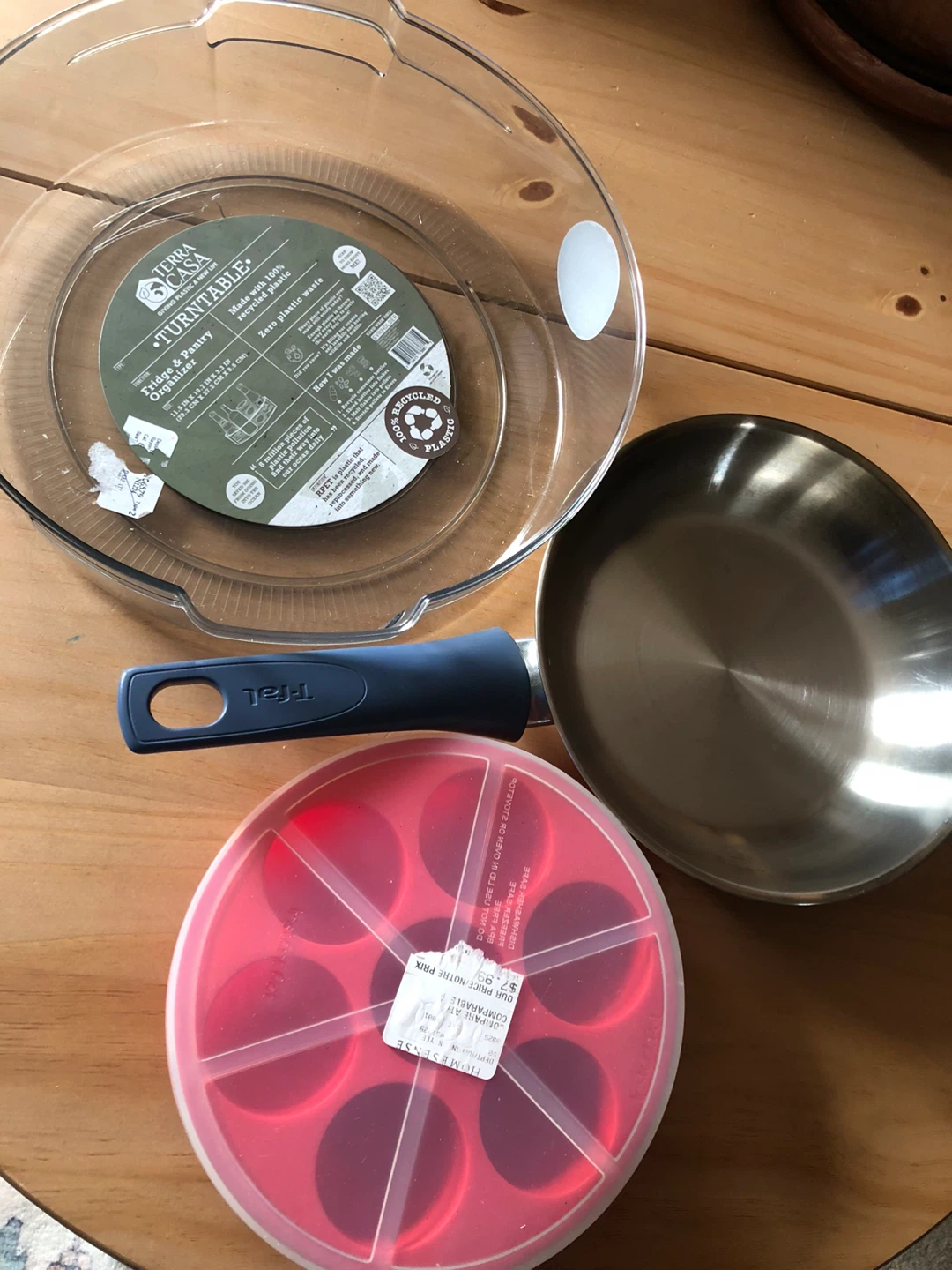 NEW T-Fal Stainless Steel Pan, Turntable & Instant Pot Mold