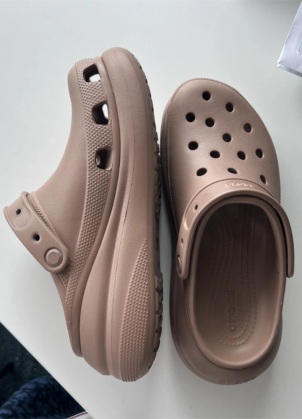 Crocs Crush Plaform Clogs - Taupe W9 - photo 3