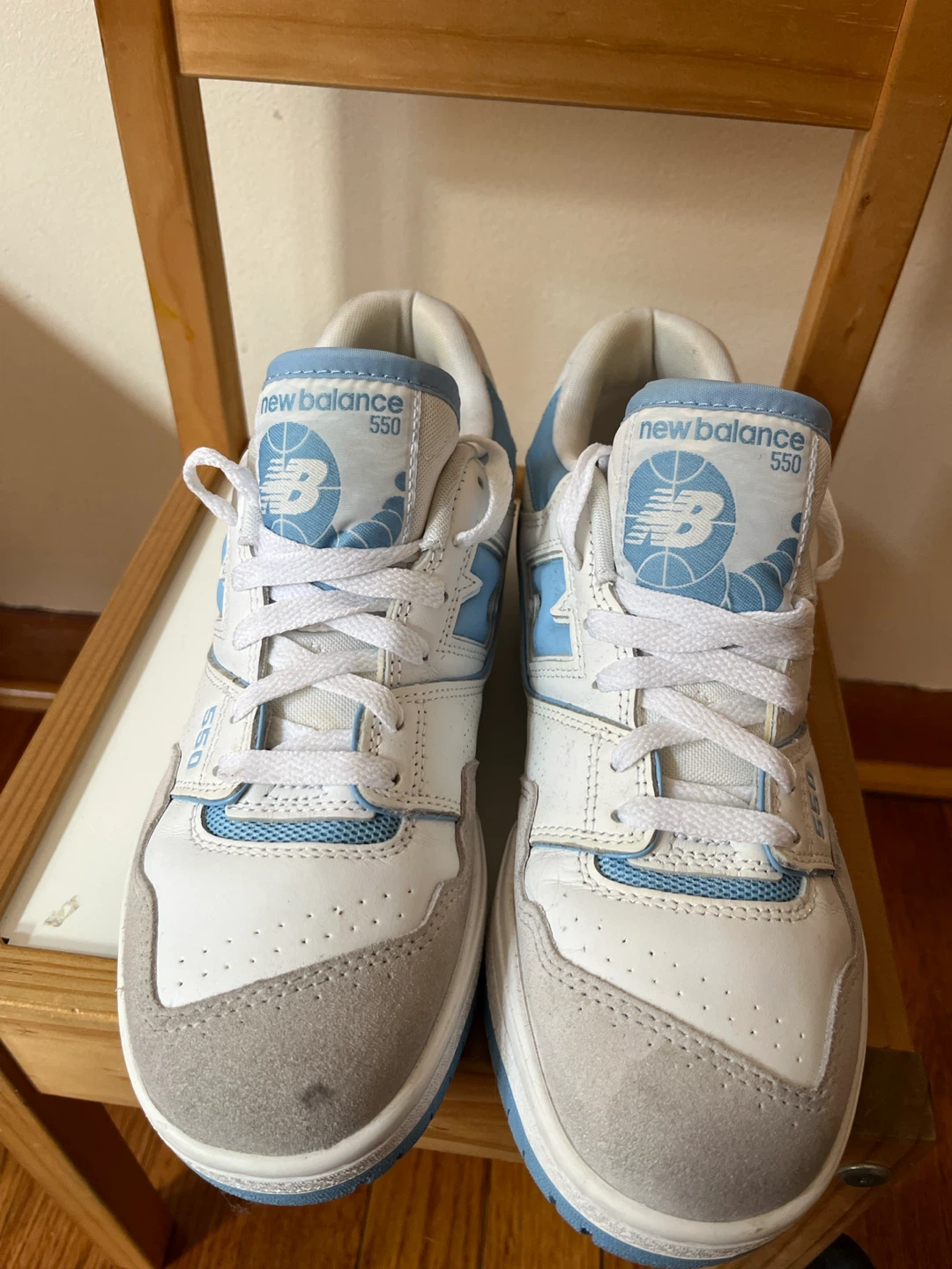 New Balance 550 White Light Blue Sneakers