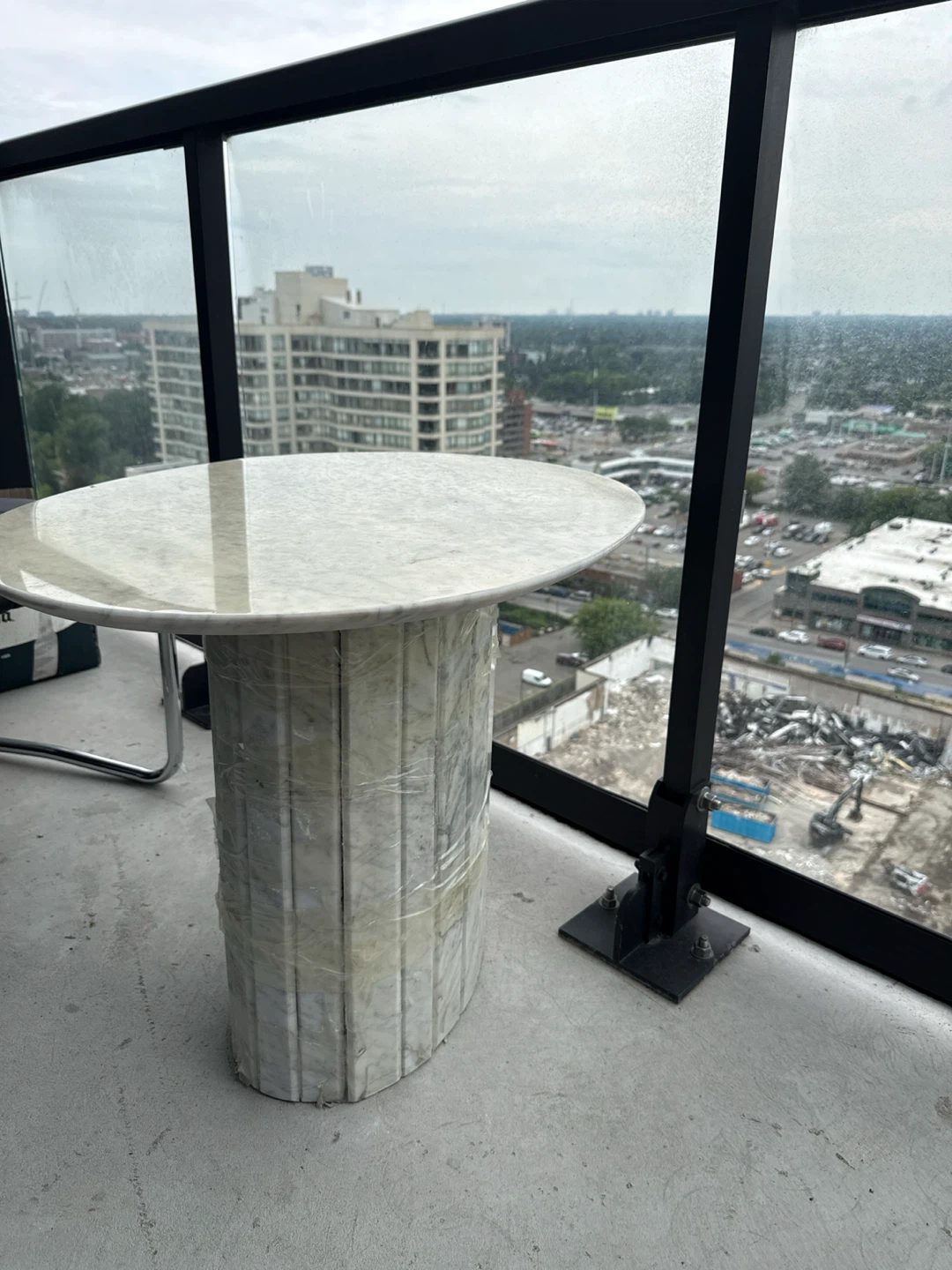 Marble Top Pedestal Table