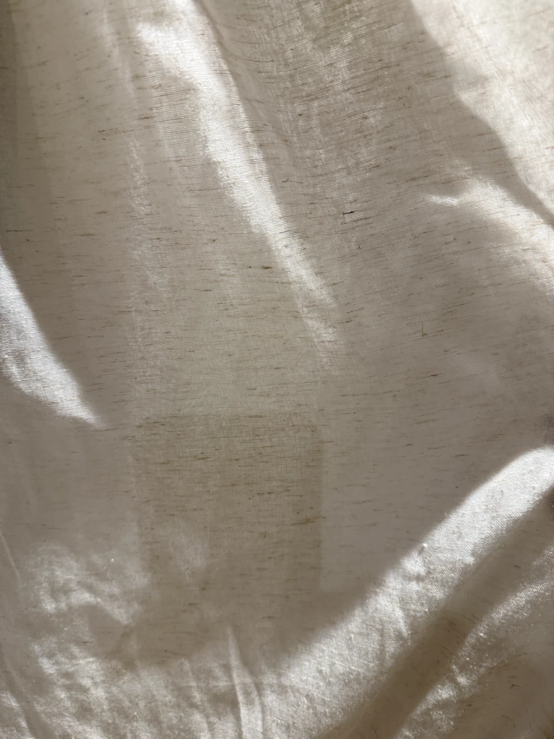 Cream Linen Blend Curtains with Curtain Rod - photo 3