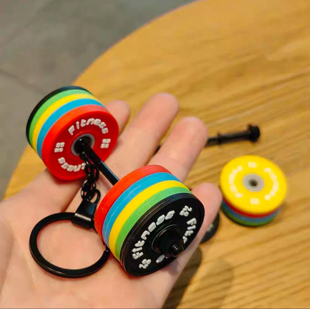 Fitness Themed Keychain Set