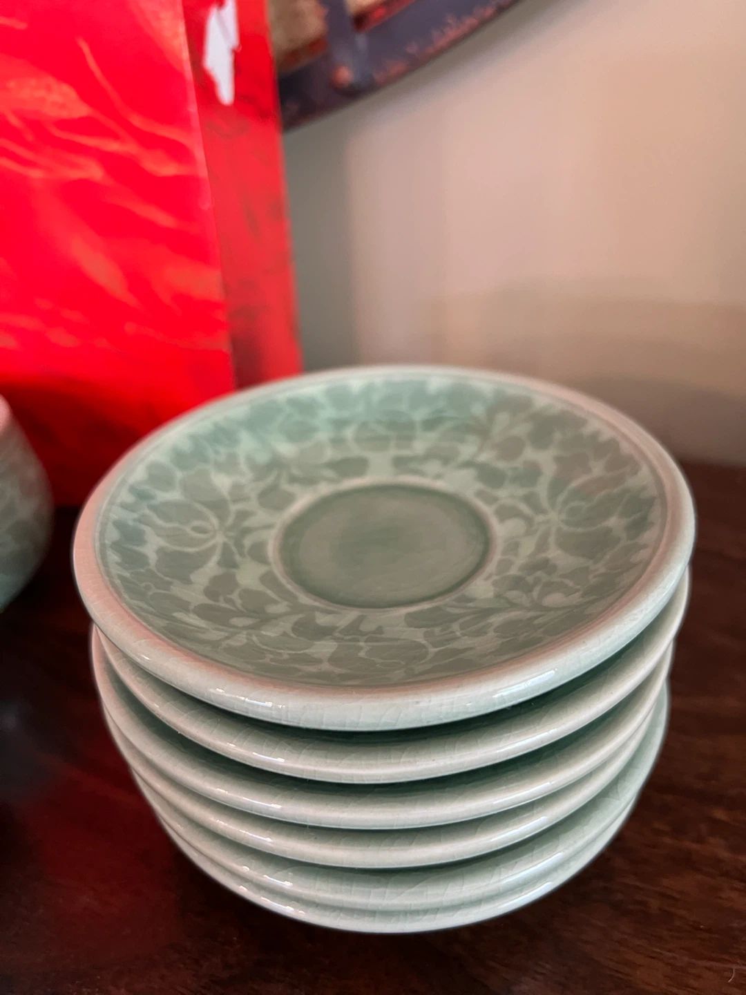 Celadon Tea Set with 6 Cups and Saucers - photo 3