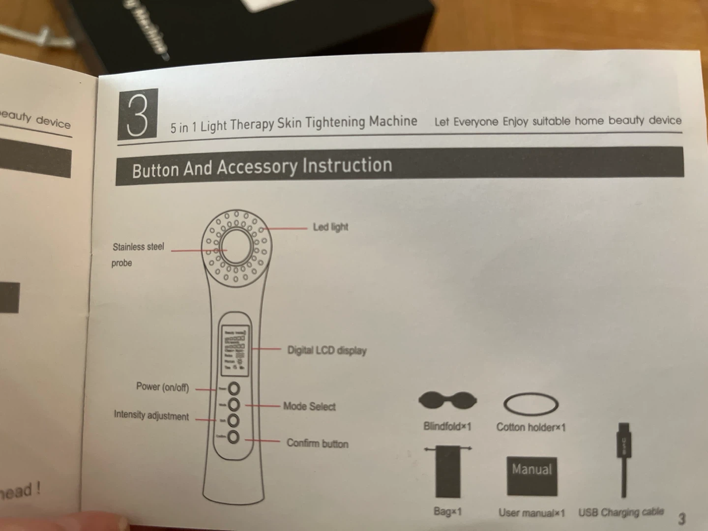 UUPAS 5 in 1 Light Therapy Skin Tightening Machine - photo 3