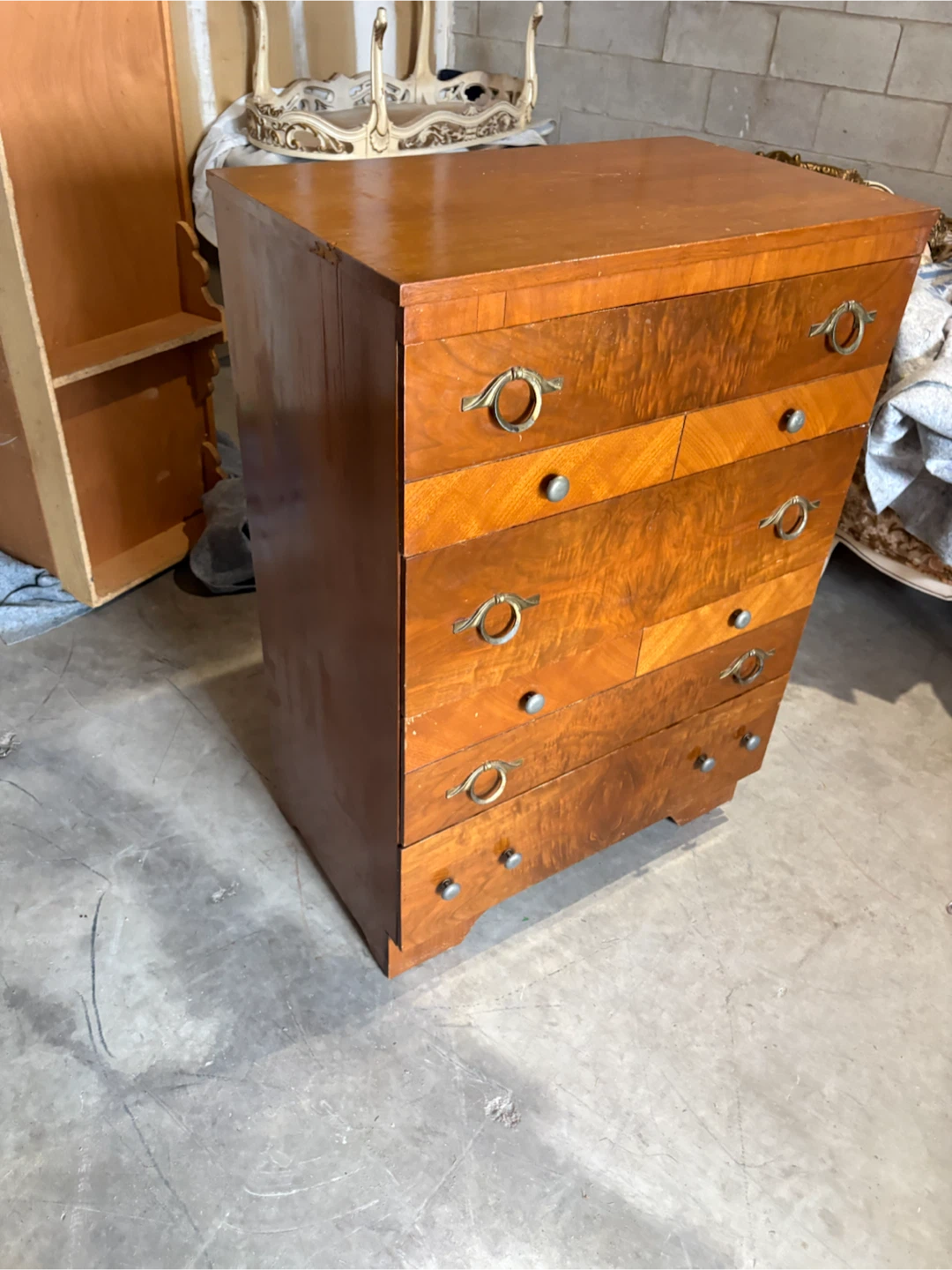 Free delivery used antique Vintage wooden dresser - photo 2