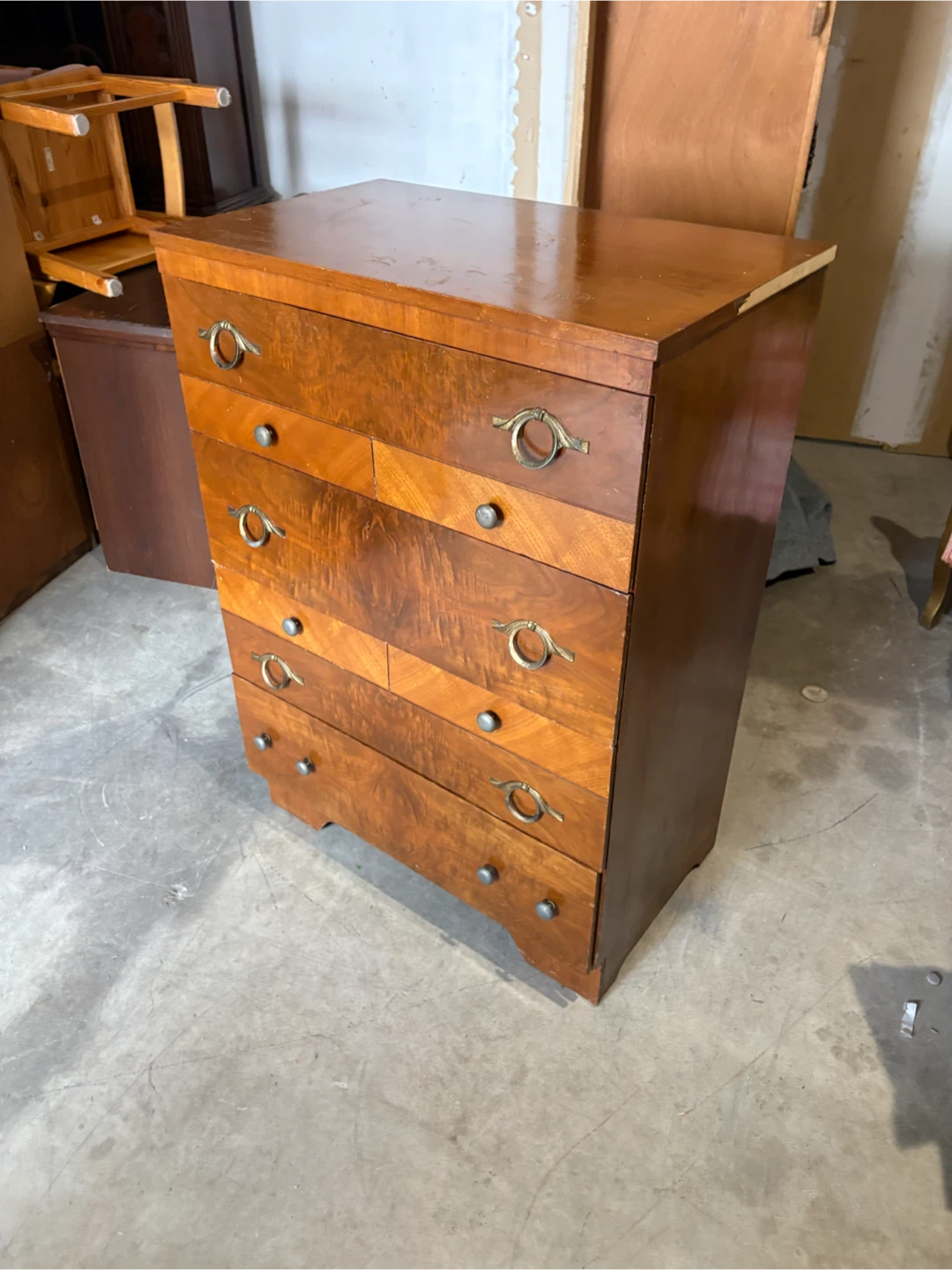 Free delivery used antique Vintage wooden dresser - photo 5