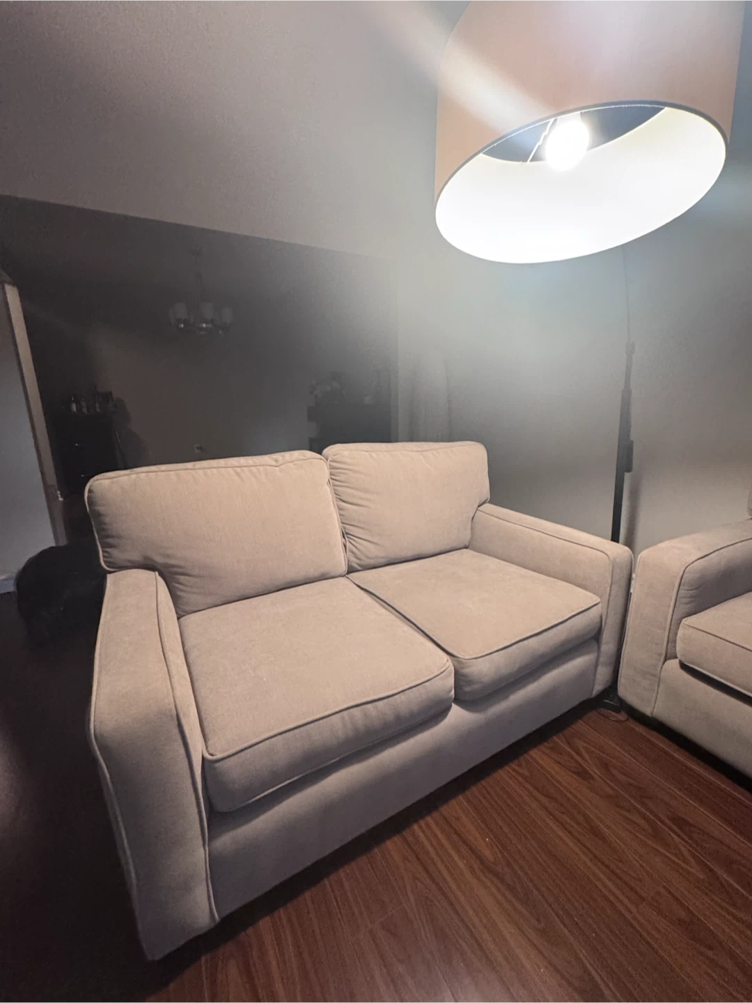 Beige Loveseat and Sofa Set - photo 3