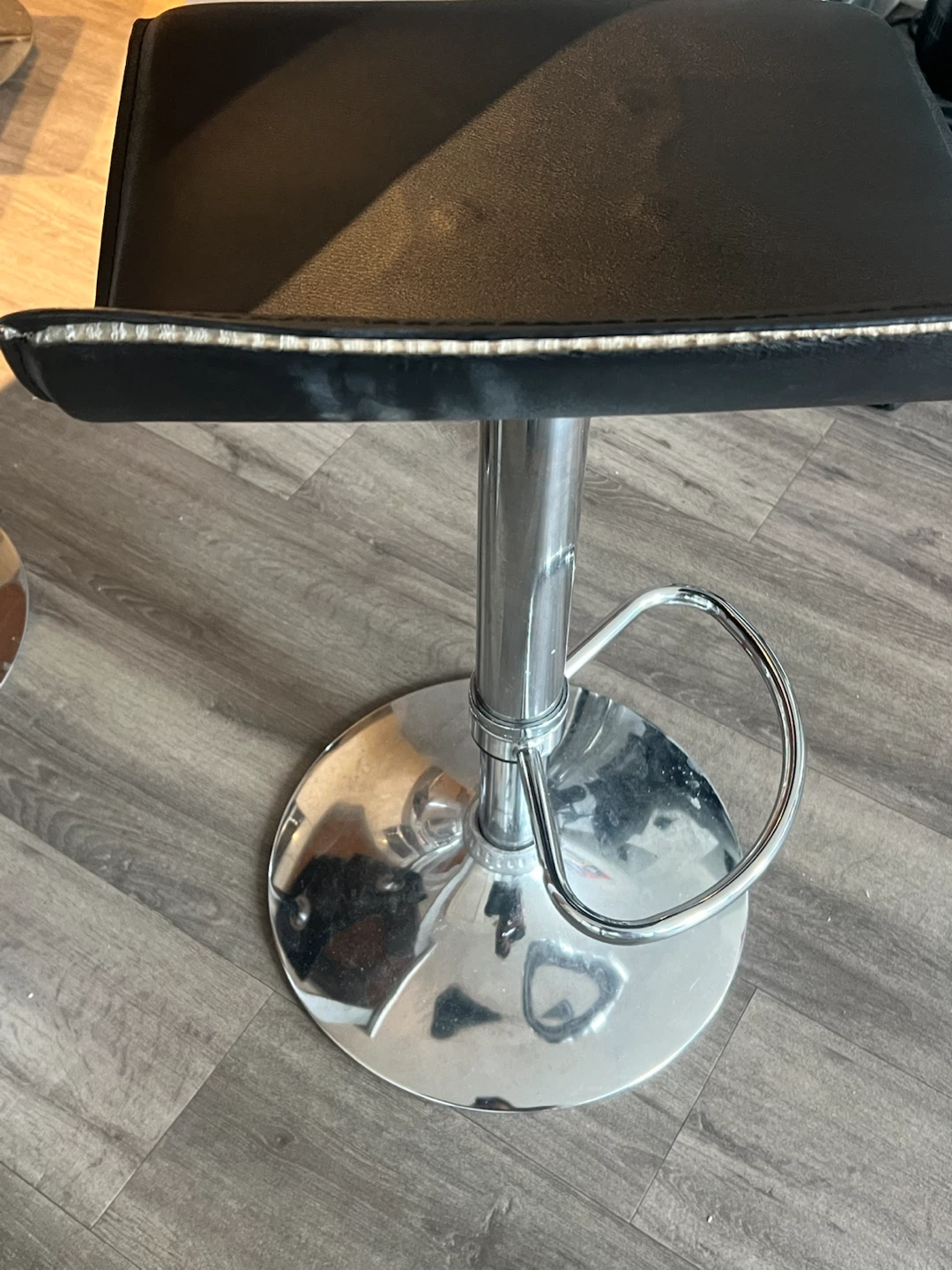 Adjustable Swivel Bar Stools Set of 4, Black - photo 4