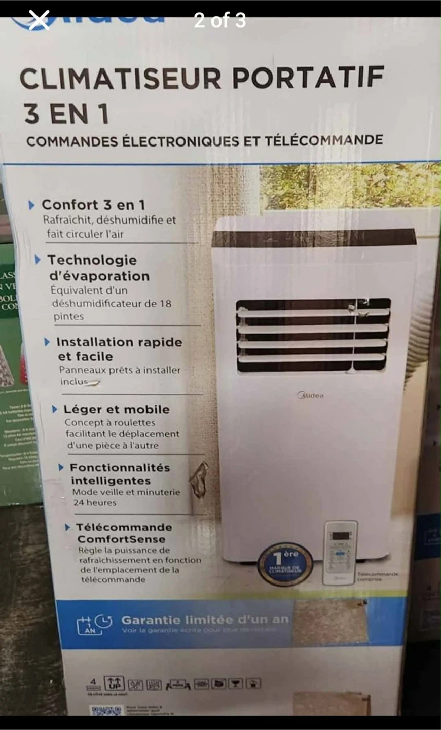 Midea 3-in-1 Portable Air Conditioner 7,000 BTU
