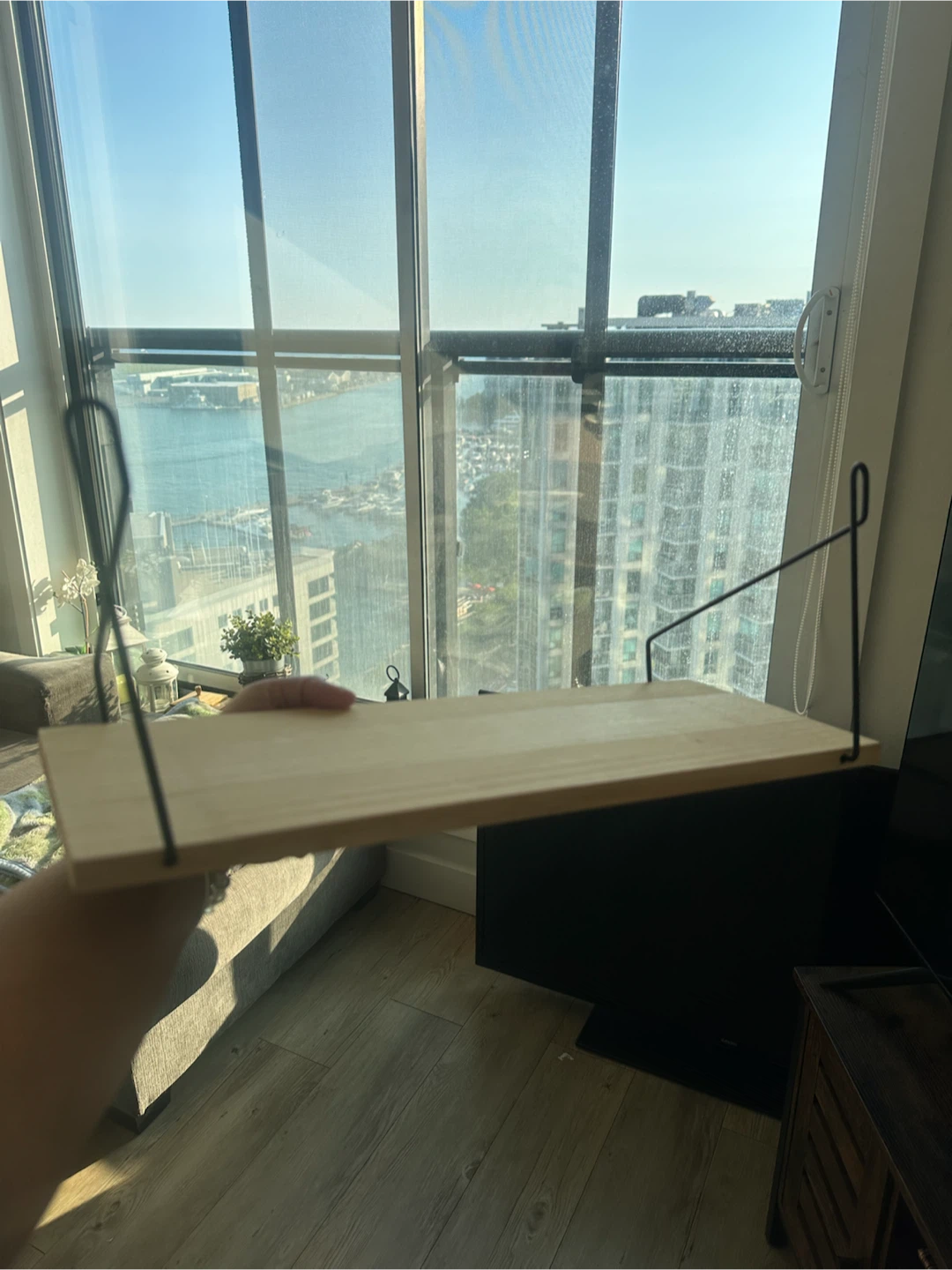 Floating wooden shelf - photo 3