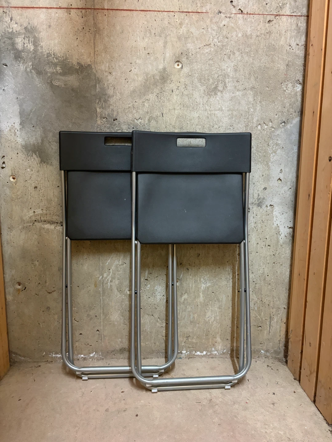2 Black Folding Chairs - IKEA - photo 2