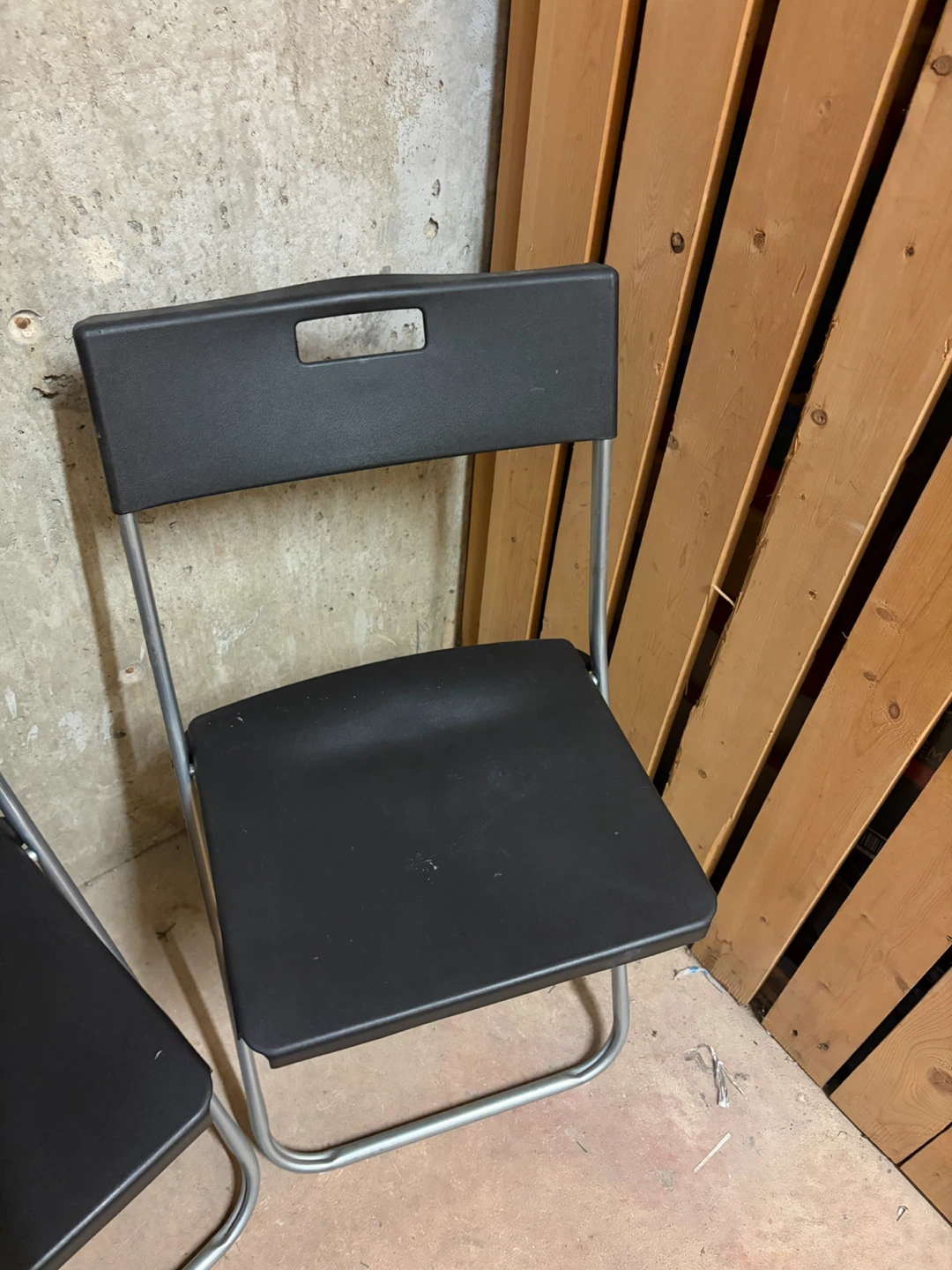 2 Black Folding Chairs - IKEA - photo 3
