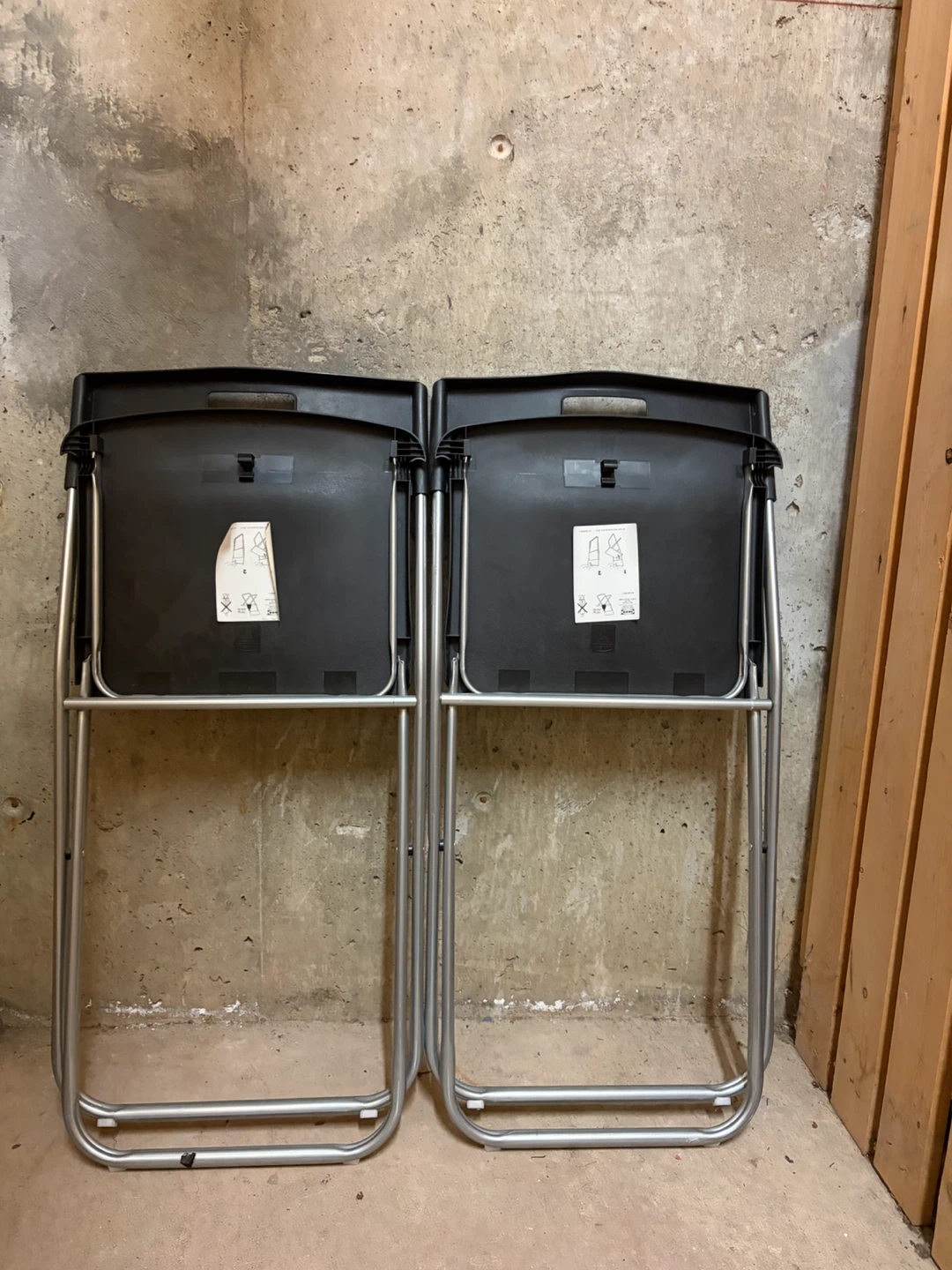 2 Black Folding Chairs - IKEA - photo 5