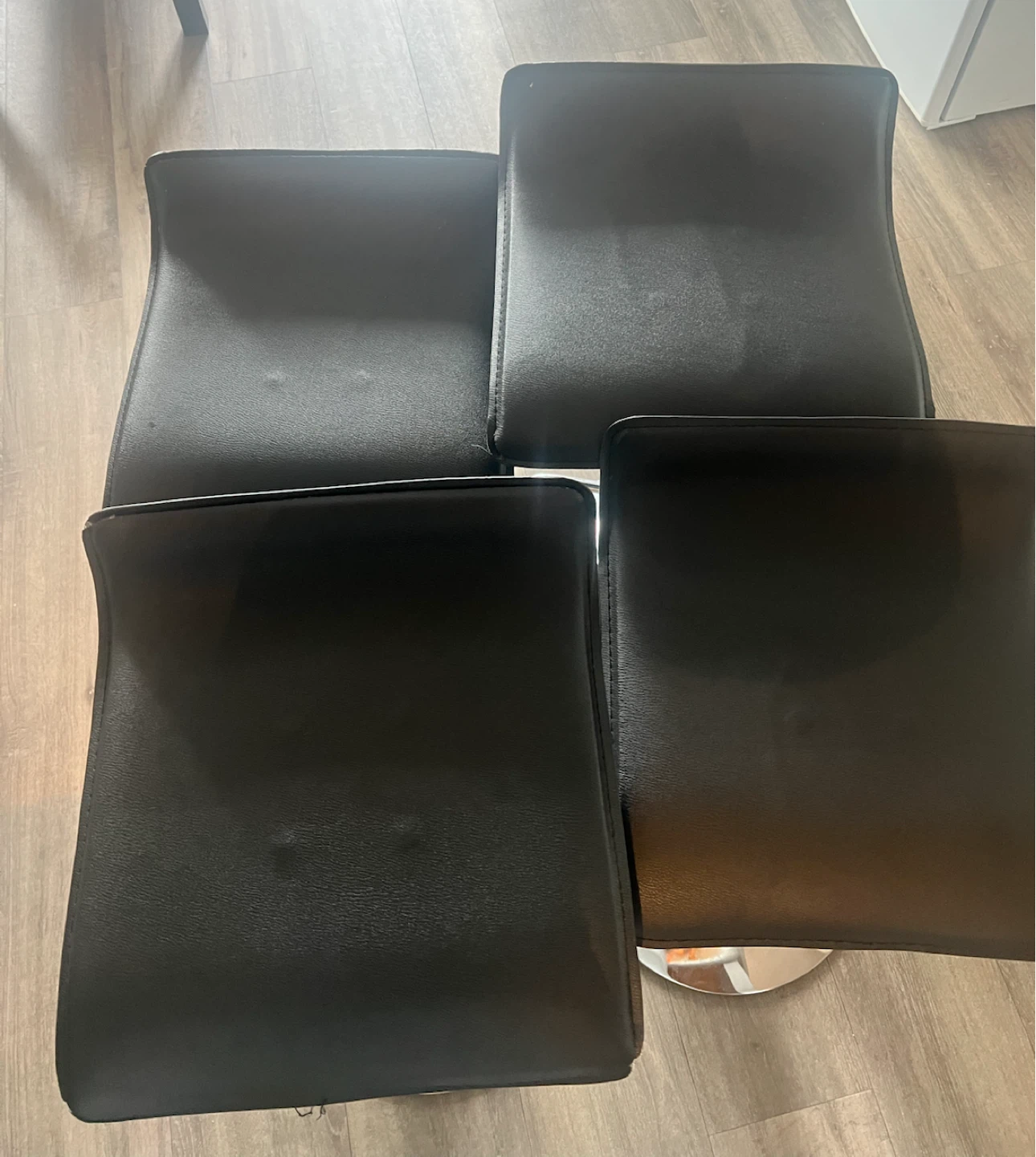 Adjustable Swivel Bar Stools Set of 4, Black - photo 2