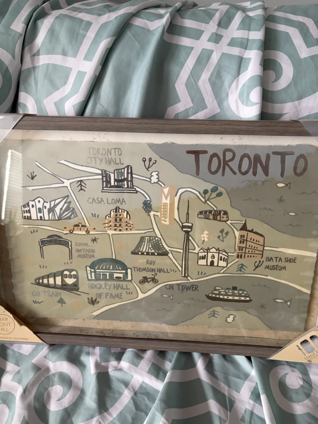 Toronto City Map Framed Art Print