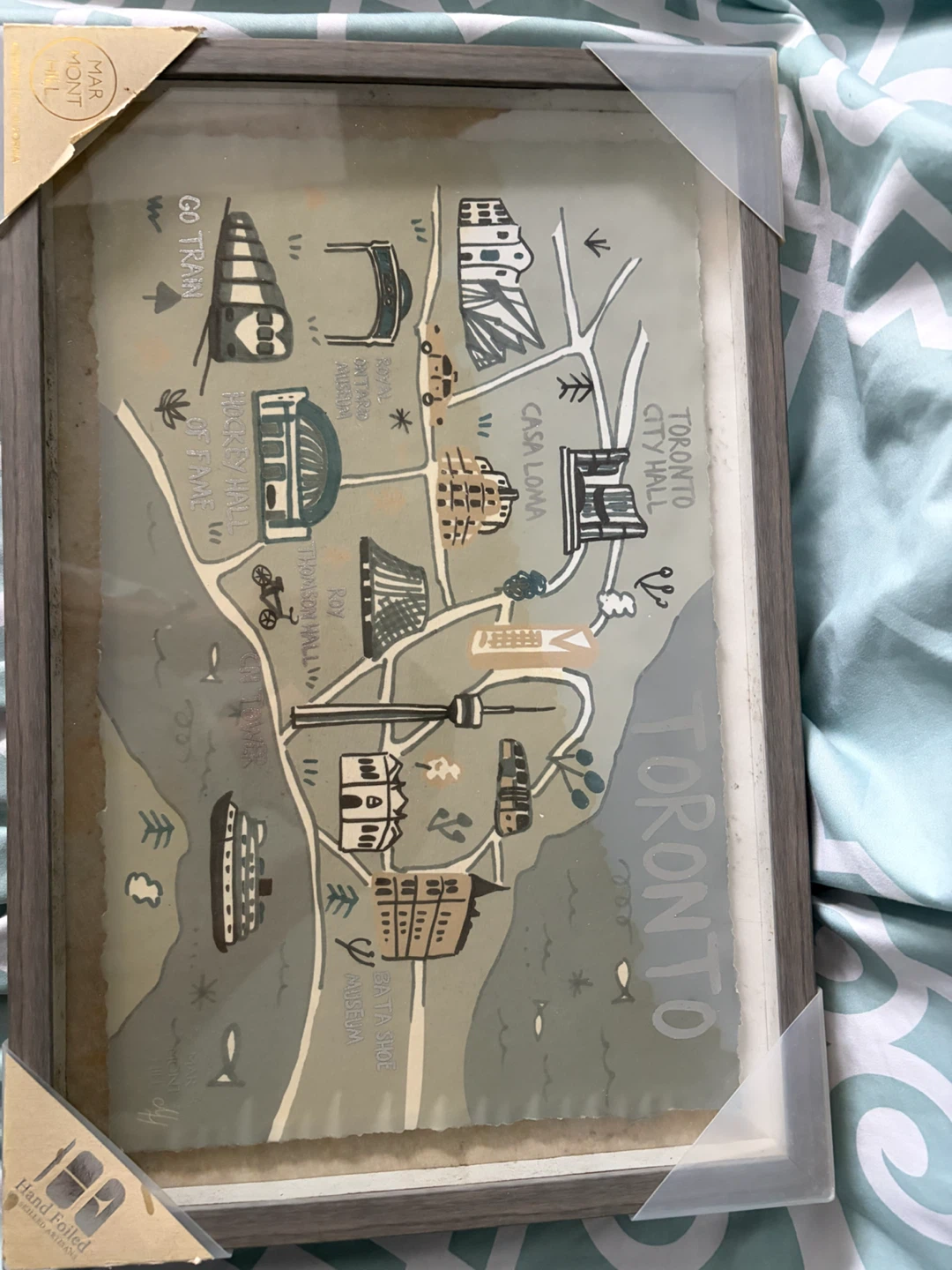 Toronto City Map Framed Art Print - photo 2