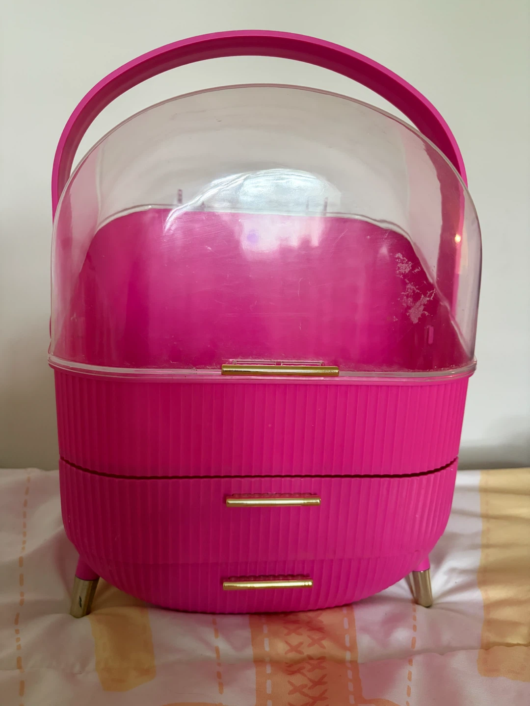 Pink Makeup Organizer with Drawers