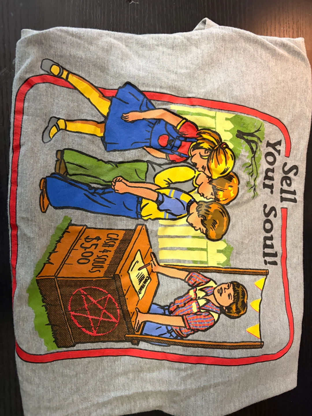 Grey T-Shirt - Sell Your Soul Graphic