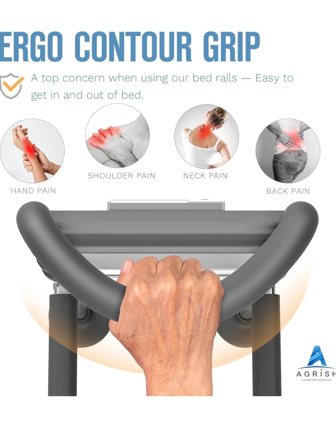 Agrish Bed Rails for Seniors with Motion Light AB2 - photo 3