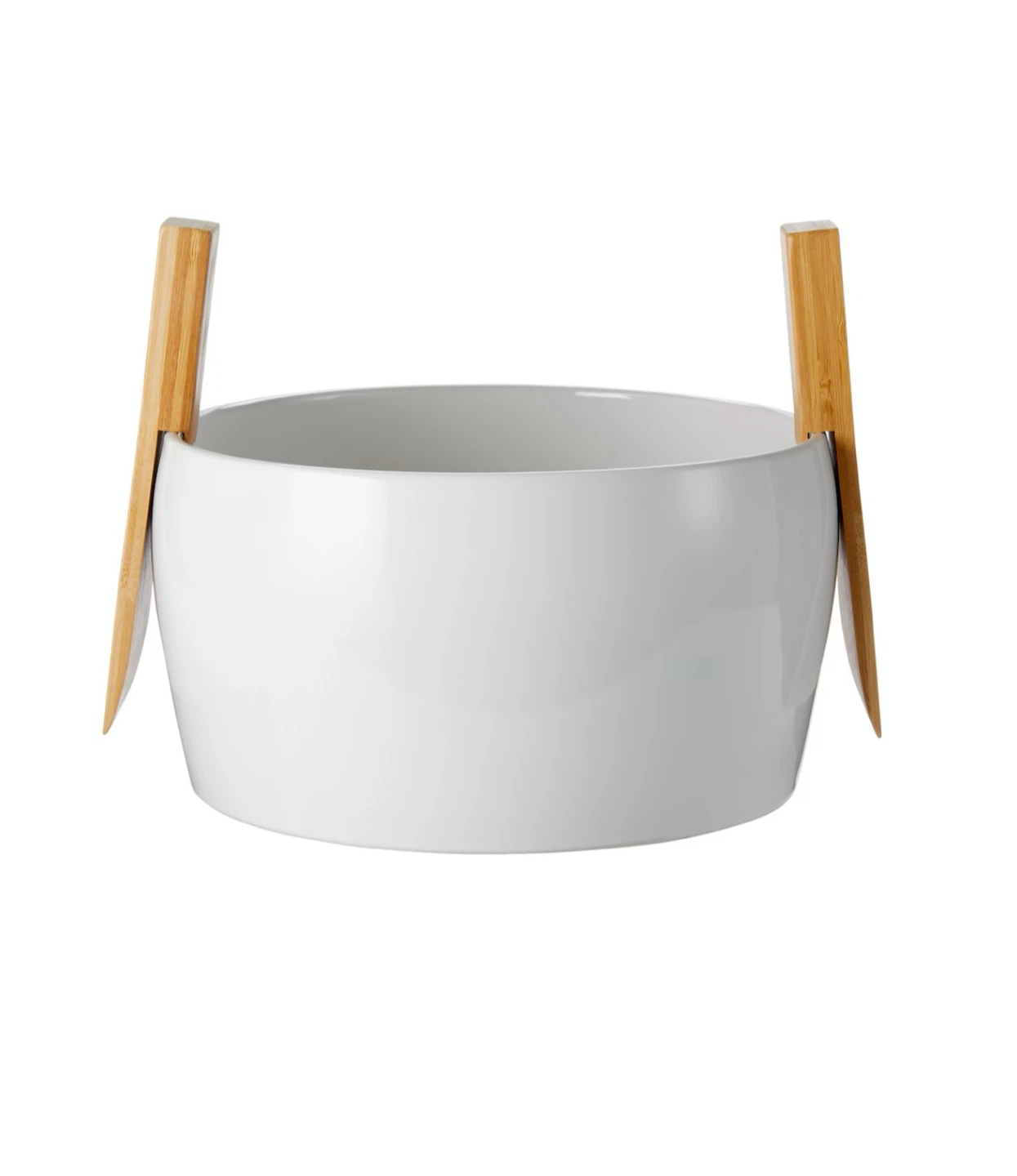 New Reusable Salad Bowl with Bamboo Tongs, 10-in, 3-pk
