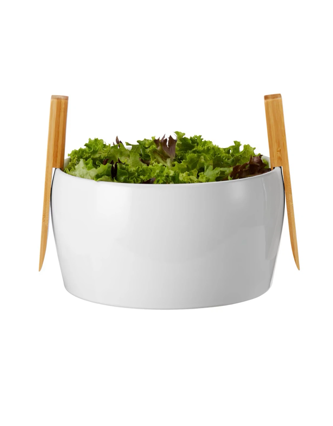 New Reusable Salad Bowl with Bamboo Tongs, 10-in, 3-pk - photo 3