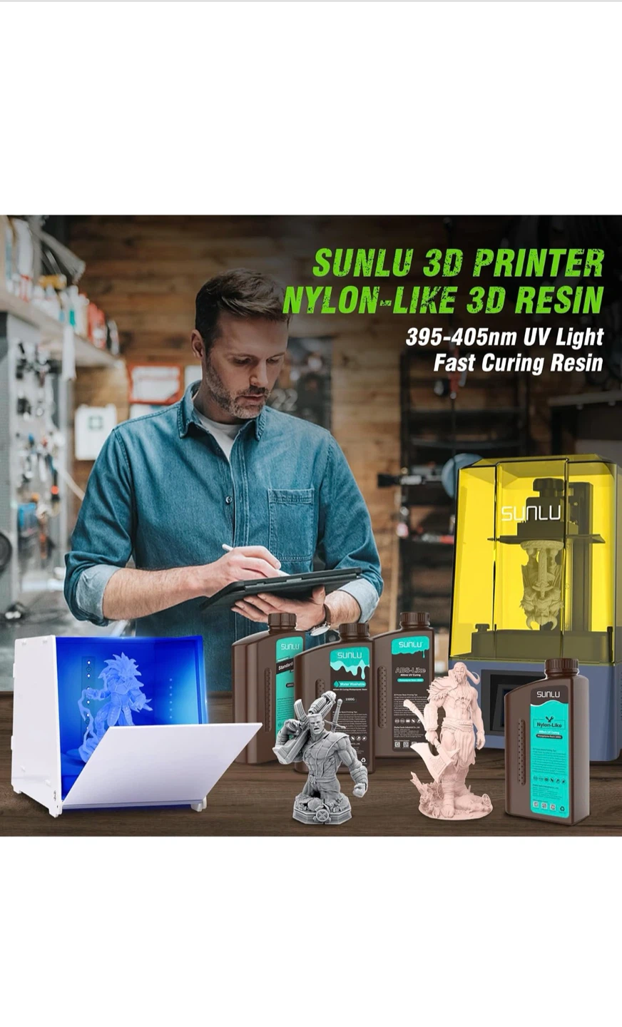 SUNLU Nylon-Like 3D Printer Resin 1kg - photo 5