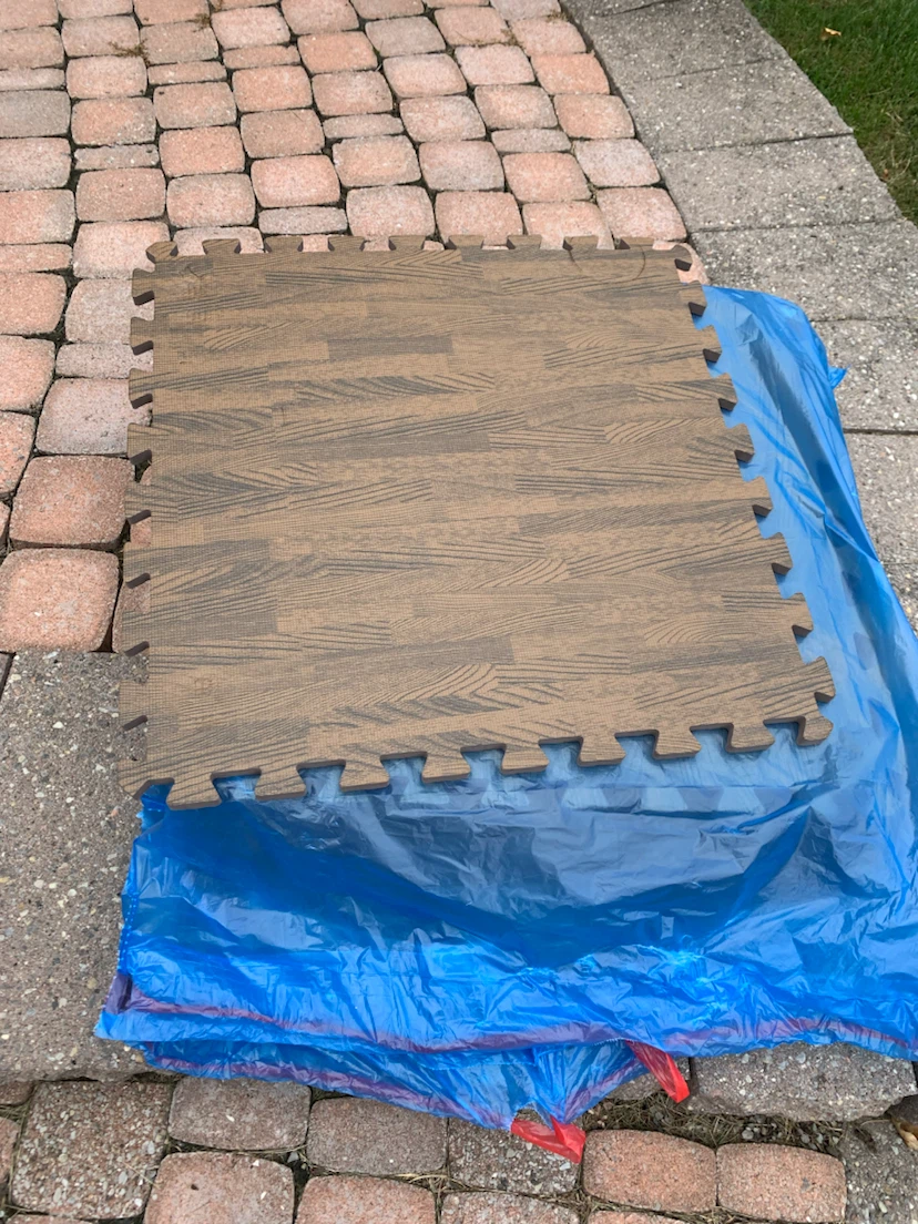 Interlocking Foam Floor Mats - Wood Grain